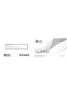LG E 400 manual. Tablet Instructions.